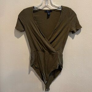 Forever 21 green V-Neck Bodysuit